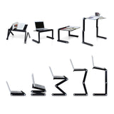 Adjustable Aluminum Laptop Desk Stand With Mouse Pad