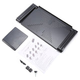 Adjustable Aluminum Laptop Desk Stand With Mouse Pad