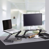 Adjustable Aluminum Laptop Desk Stand With Mouse Pad