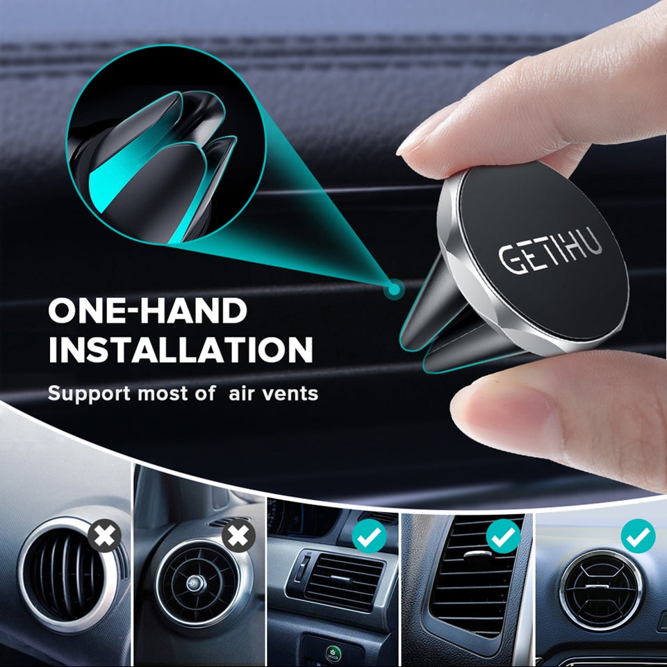 Car Magnetic Air Vent  Smartphone Holder For All iPhones and Samsung smartphone