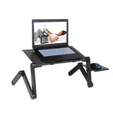 Adjustable Aluminum Laptop Desk Stand With Mouse Pad