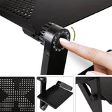 Adjustable Aluminum Laptop Desk Stand With Mouse Pad