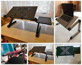 Adjustable Aluminum Laptop Desk Stand With Mouse Pad