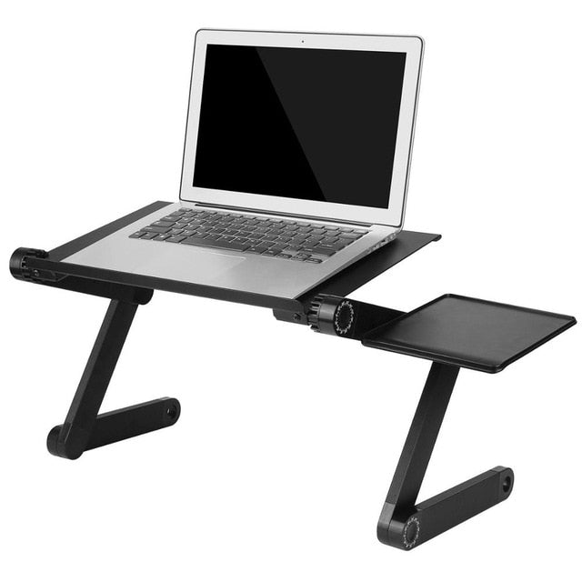 Adjustable Aluminum Laptop Desk Stand With Mouse Pad