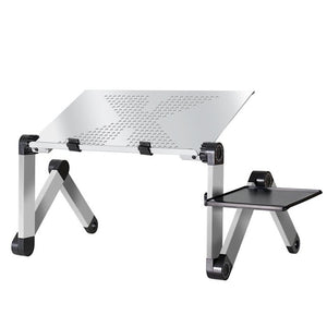 Adjustable Aluminum Laptop Desk Stand With Mouse Pad