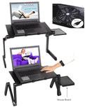 Adjustable Aluminum Laptop Desk Stand With Mouse Pad